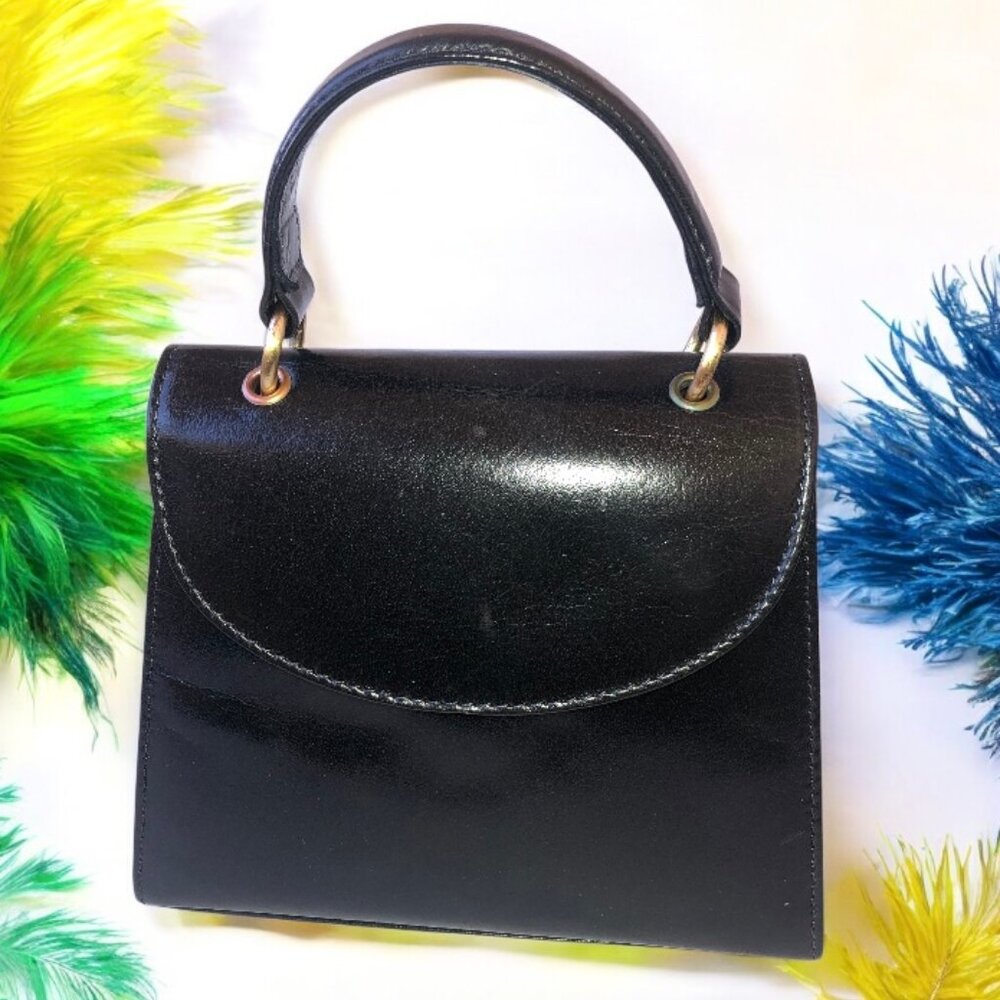 Albert Nipon Vintage 80's Purse Top Handle Struct… - image 2